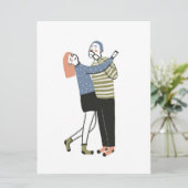 カップルイラストレーションスケッチポスター (スタンド正面)