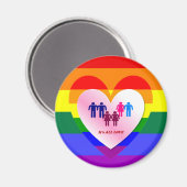 カップルインザオールラブプライドハート マグネット (正面/裏面)