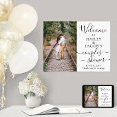 カップルウェディングシャワーウェルカムスクリプト1写真 ポスター