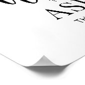 カップルウェディングシャワーエレガント3フォトウェルカム ポスター (角)