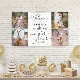 カップルウェディングシャワーエレガント4 Photo Welcome 横断幕