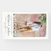 カップルウェディングシャワーシンプルフォトウェルカムバナー 横断幕 (横)