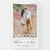 カップルウェディングシャワーシンプルフォトウェルカムバナー 横断幕 (縦)