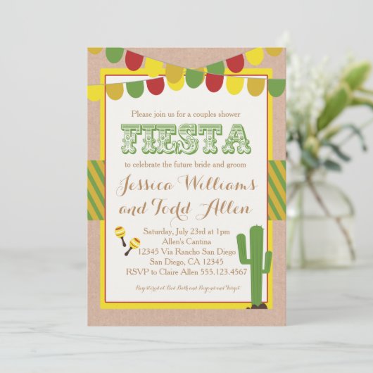 カップルウェディングシャワー招待状フェスタ 招待状 (スタンド正面)