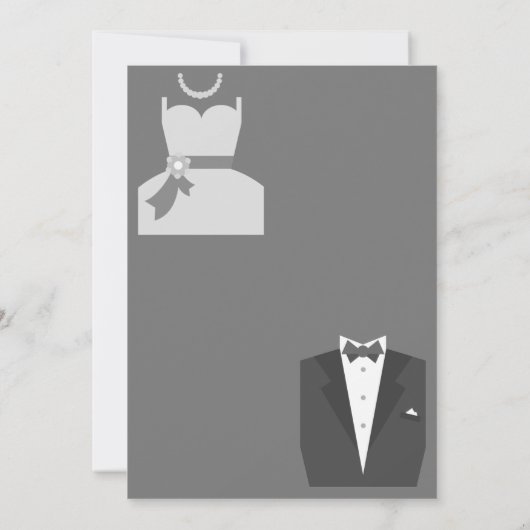 カップルウェディングシャワー新郎新婦 招待状 (裏面)