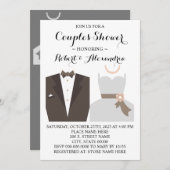 カップルウェディングシャワー新郎新婦 招待状 (正面/裏面)