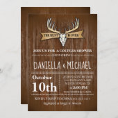 カップルウェディングシャワー狩りは終結婚わり 招待状 (正面/裏面)