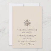 カップルエレガントのクリスマスフラットカード シーズンカード (裏面)