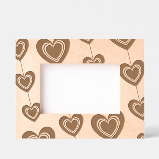 カップルエレガントのハートストリング レーザー彫刻フレーム (正面)