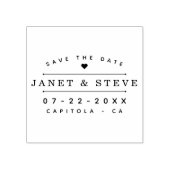 カップルエレガントの名前と可愛いハート日付を保存 ラバースタンプ (インプリント)