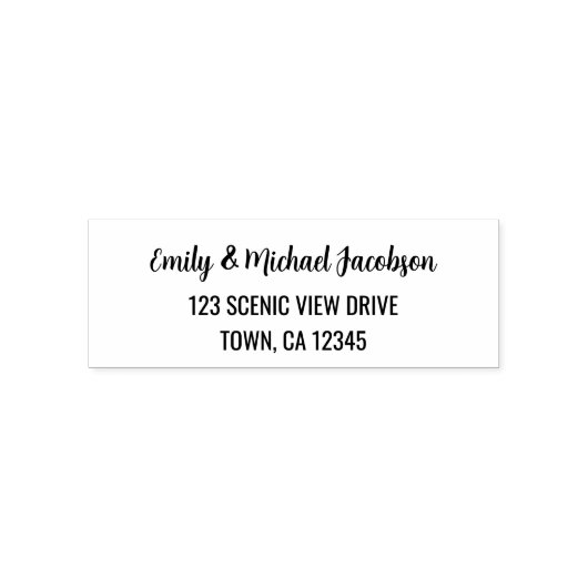 カップルエレガントの書道ラベル セルフインキングスタンプ (デザイン)