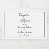 カップルエレガントシャワーシックなスクリプト名ミニ リキュールボトルラベル (シングルラベル)