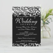 カップルエレガントシャワーシルバーライト 招待状 (スタンド正面)