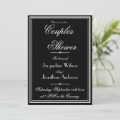 カップルエレガントシャワー名パーソナライズされたRSVP カッコいい 招待状 (スタンド正面)