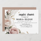 カップルエレガントシャワー 招待状 (正面/裏面)