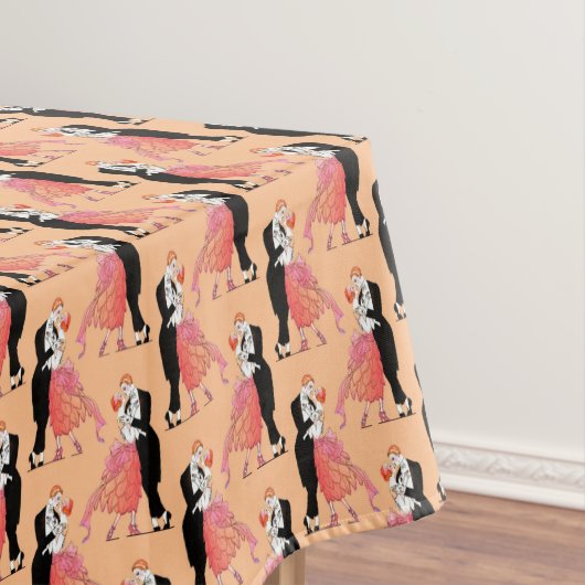 カップルエレガントダンスヴィンテージレトロ社交ダンス テーブルクロス (インサイチュ)
