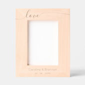 カップルエレガントネーム愛の文字 レーザー彫刻フレーム (正面)