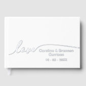 カップルエレガントネーム愛文字金ゴールド ゲストブック (正面)