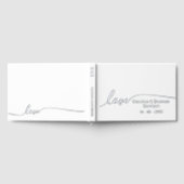 カップルエレガントネーム愛文字金ゴールド ゲストブック (全面)