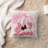 カップルエレガントハッピーバレンタインデー クッション (ブランケット)