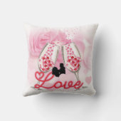 カップルエレガントハッピーバレンタインデー クッション (裏面)