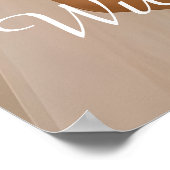 カップルエレガントパーソナライズされたフォトキープサケバラ ポスター (角)