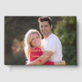 カップルエレガントフォトウェディング記念日キープサケ ゲストブック (正面)