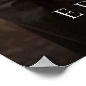 カップルエレガントフォト結婚のウェルカムサイン ポスター (角)