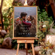 カップルエレガントフォト結婚のウェルカムサイン