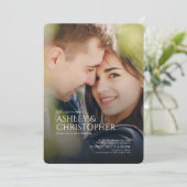 カップルエレガントフォト結婚ズ 招待状 (スタンド正面)