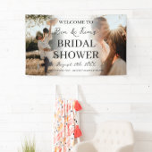 カップルエレガントブライダルシャワー2フォトバナー 横断幕 (インサイチュ)