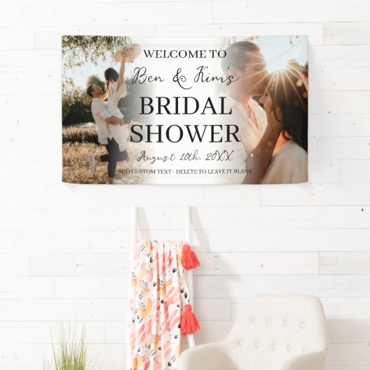 カップルエレガントブライダルシャワー2フォトバナー 横断幕 (インサイチュ)