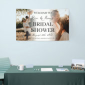 カップルエレガントブライダルシャワー2フォトバナー 横断幕 (トレードショー)