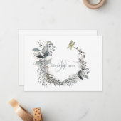 カップルエレガントモノグラムフラットノートカード ノートカード (正面/裏面インサイチュ)