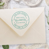 カップルエレガント名の結婚差出人住所 ラバースタンプ