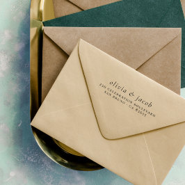 カップルエレガント名タイポグラフィ差出人住所 セルフインキングスタンプ