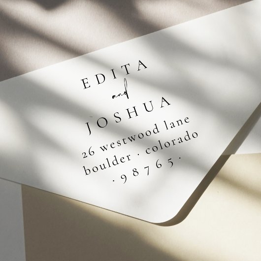 カップルエレガント書道結婚の差出人住所 ラバースタンプ