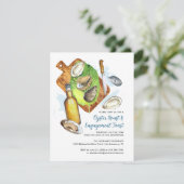 カップルオイスターロースト婚約トーストパーティー 招待状 (スタンド正面)