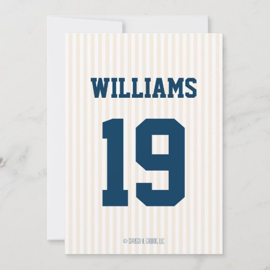 カップルオールスター野球赤ちゃんシャワー招待状 招待状 (裏面)