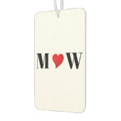 カップルカスタマイズイニシャルAラヴB赤いハート車 カーエアーフレッシュナー (左)