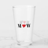 カップルカスタマイズイニシャルAラヴB赤いハート タンブラーグラス (裏面)