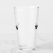 カップルカスタマイズイニシャルAラヴB赤いハート タンブラーグラス (左)