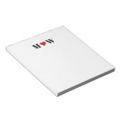 カップルカスタマイズイニシャルAラヴB赤いハート ノートパッド (アングル)