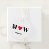 カップルカスタマイズイニシャルAラヴB赤いハート フェイバータグ (インサイチュ)