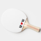 カップルカスタマイズイニシャルAラヴB赤いハート 卓球ラケット (横)