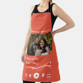 カップルカスタムのためのフォトミュージックの曲のプレイリスト エプロン (インサイチュ)