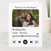 カップルカスタムのためのフォトミュージックの曲のプレイリスト カード (正面)