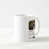 カップルカスタムのためのフォトミュージックの曲のプレイリスト コーヒーマグカップ (正面右)