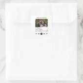 カップルカスタムのためのフォトミュージックの曲のプレイリスト スクエアシール (バッグ)