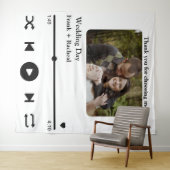 カップルカスタムのためのフォトミュージックの曲のプレイリスト タペストリー (インサイチュ(横))